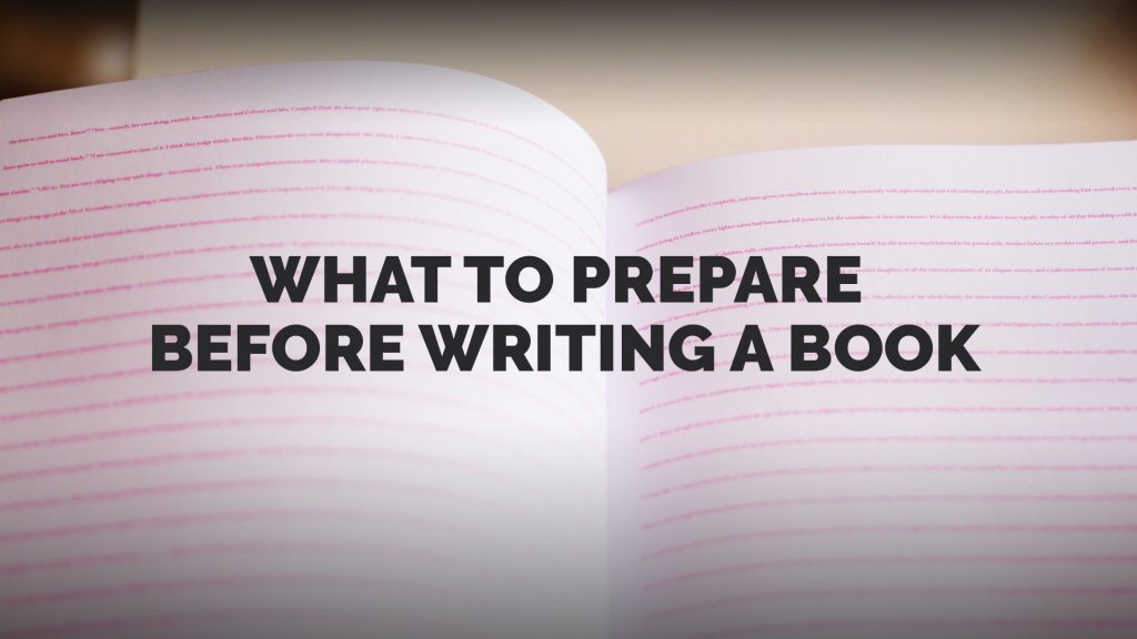 What to prepare before writing a book
